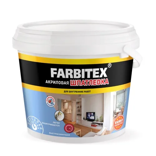 Шпатлевка акриловая для внутренних работ (9.0 кг) FARBITEX