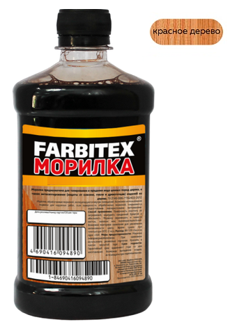 Морилка деревозащитная водная 0,5 л красное дерево FARBITEX