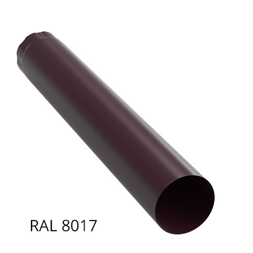 Труба круглая 3м 125*90мм Шоколад RAL 8017 ТМ OSNO (72 шт/уп)