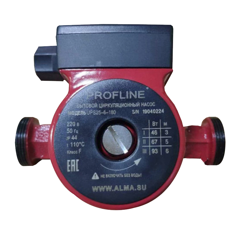 Насос циркуляционный PROFLINE Standart 25/6-180 (гайки, б/кабеля)