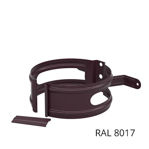 Кронштейн трубы крепление к дереву 125*89мм Шоколад RAL 8017 Бауфорт (1/47)