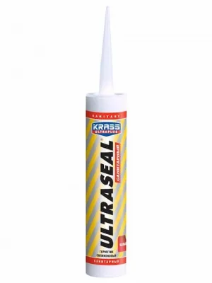 Герметик силиконовый KRASS Ultraseal санитарный Белый 260мл Лакра