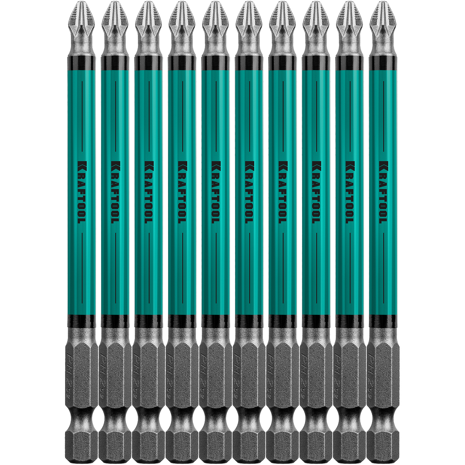 Бита, PH2, 100 мм, тип хвостовика E 1/4", Optimum Line KRAFTOOL (1/10)