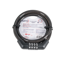 Замок тросовый PK-BIKE-1010-CODE (10х1000) /подвес ТМ PUNTO 57445