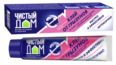 Клей от грызунов и насекомых 130 гр 'Чистый дом' туба
