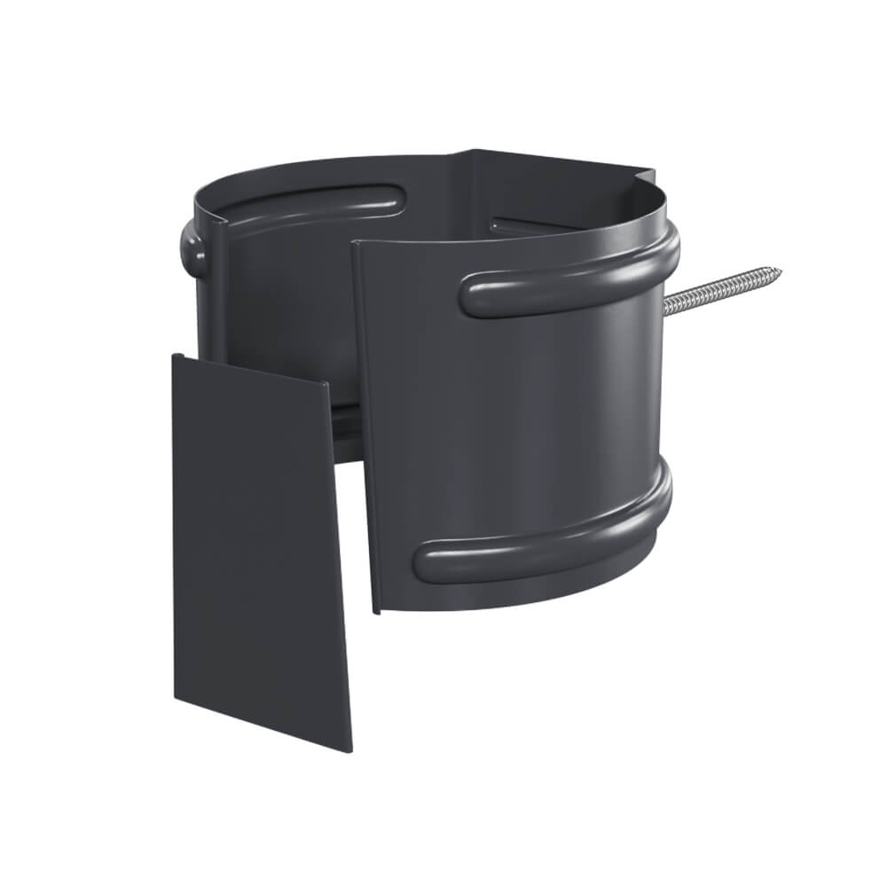 Кронштейн трубы крепление на кирпич 125*90мм Серый графит RAL 7024 TM OSNO (136 шт/уп)