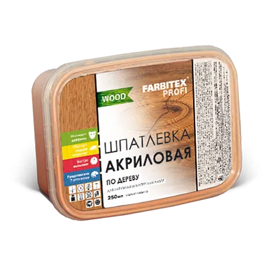 Шпатлевка акриловая по дереву береза (0.4 кг/0,25 л) FARBITEX ПРОФИ WOOD