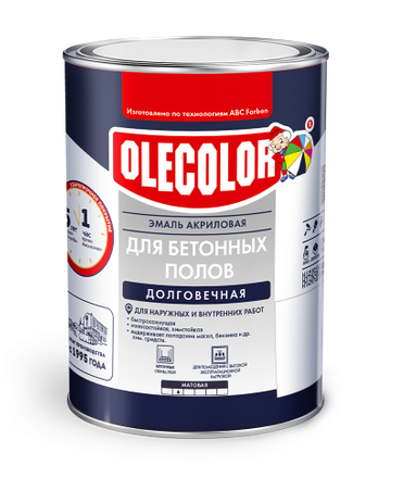 Эмаль акриловая для пола золотистый (1 кг) OLECOLOR