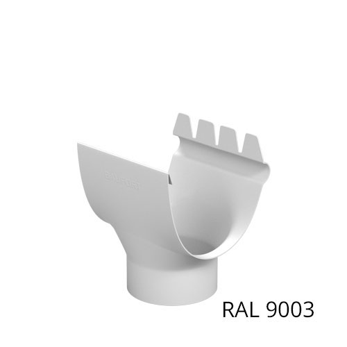 Воронка желоба 125*90мм Сигнально белый  RAL 9003 ТМ OSNO (24 шт/уп)