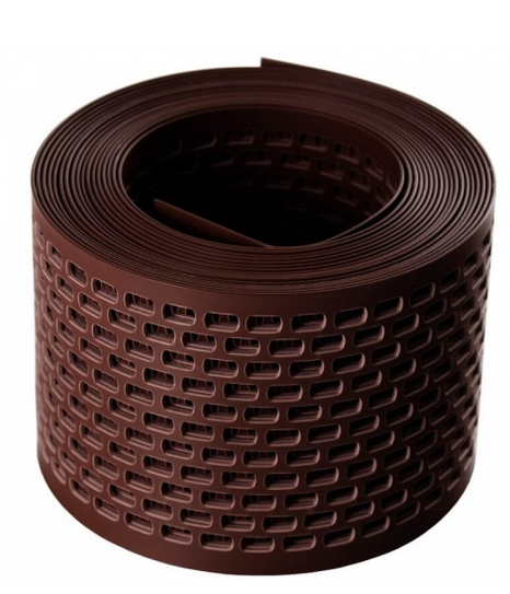 Вентиляционная лента карниза ПВХ-лента WELL (5м ширина 10см) RAL 8017 Шоколад