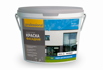 Краска ВД фасадная белая повышенной износостойкости (14,0кг) ТМ Professional PF301