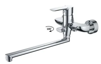#Смеситель д/ванны шар. с длинным поворотным изливом G044710 Merida Gota Rocio (044710)