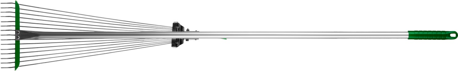 Грабли веерные регулируемые РВ-15 с алюминиевым черенком, длина 1180 мм, РОСТОК