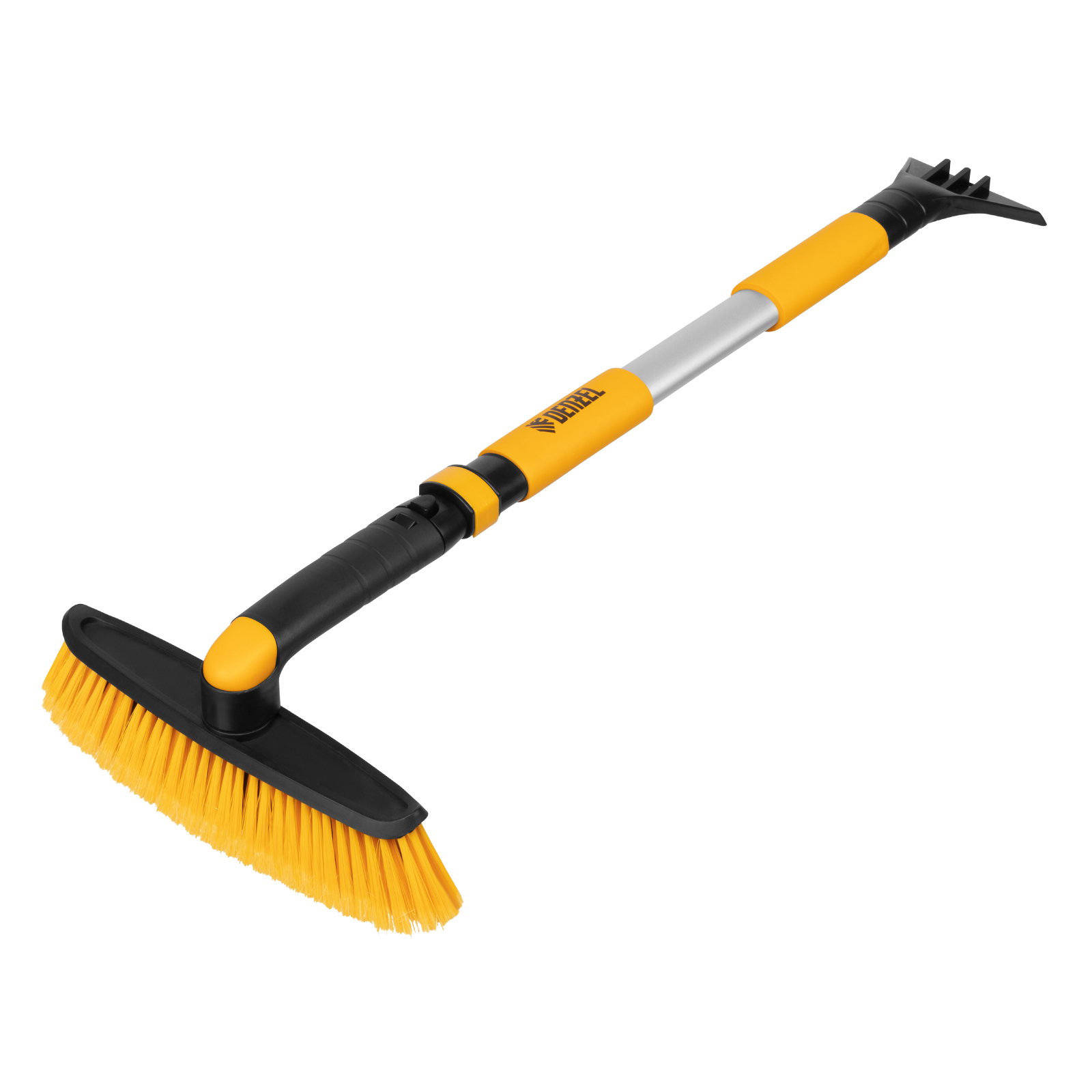 Щетка сметка со скребком, телескоп, поворотная голова, 750-1120 мм Denzel