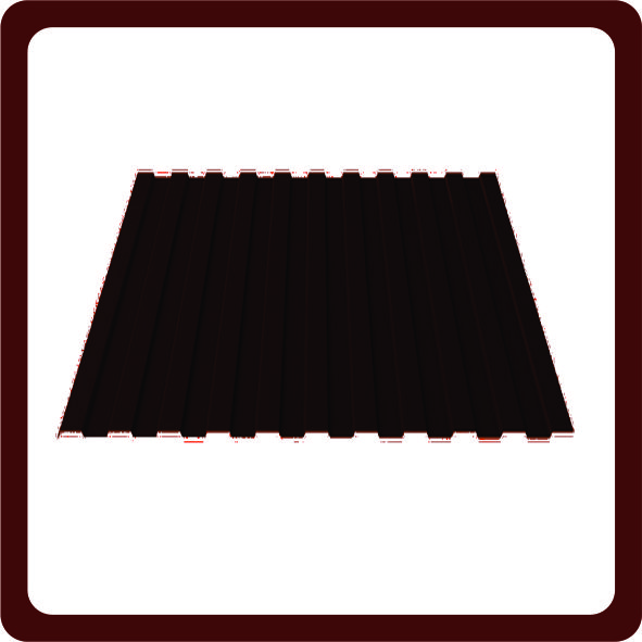 Профнастил С8 0,5мм 1,20*2,00 RAL 8017 Шоколад