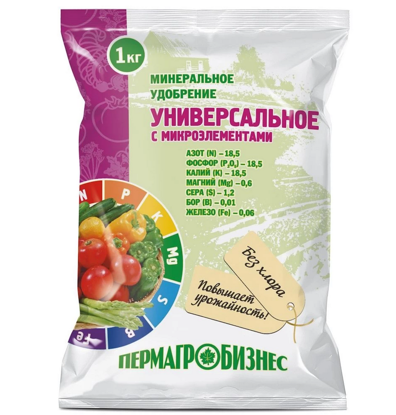 Удобрение Универсальное с микроэлементами 1кг 1/20/960 (ПАБ) Е
