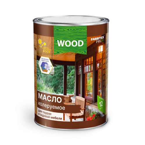 Масло колеруемое для террас и садовой мебели бесцветный (0.9 л) FARBITEX ПРОФИ WOOD