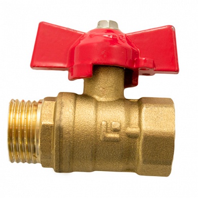 Кран шаровой бабочка 15 (1/2" г/ш) 11Б27п1