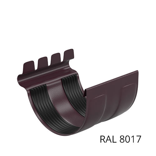 Соединитель желоба 125*90мм Школад RAL 8017 ТМ OSNO (56 шт/уп)