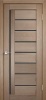 #Дверное полотно экошпон Ясень Бруно 900 Interi 13 стекло (лакобель черное) 3D FLEX ТМ Interi
