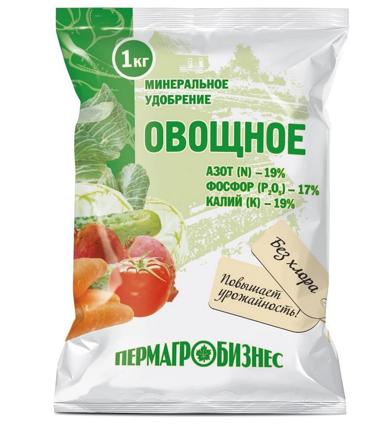 Удобрение Овощное 1кг 1/10/960 (ПАБ) Е