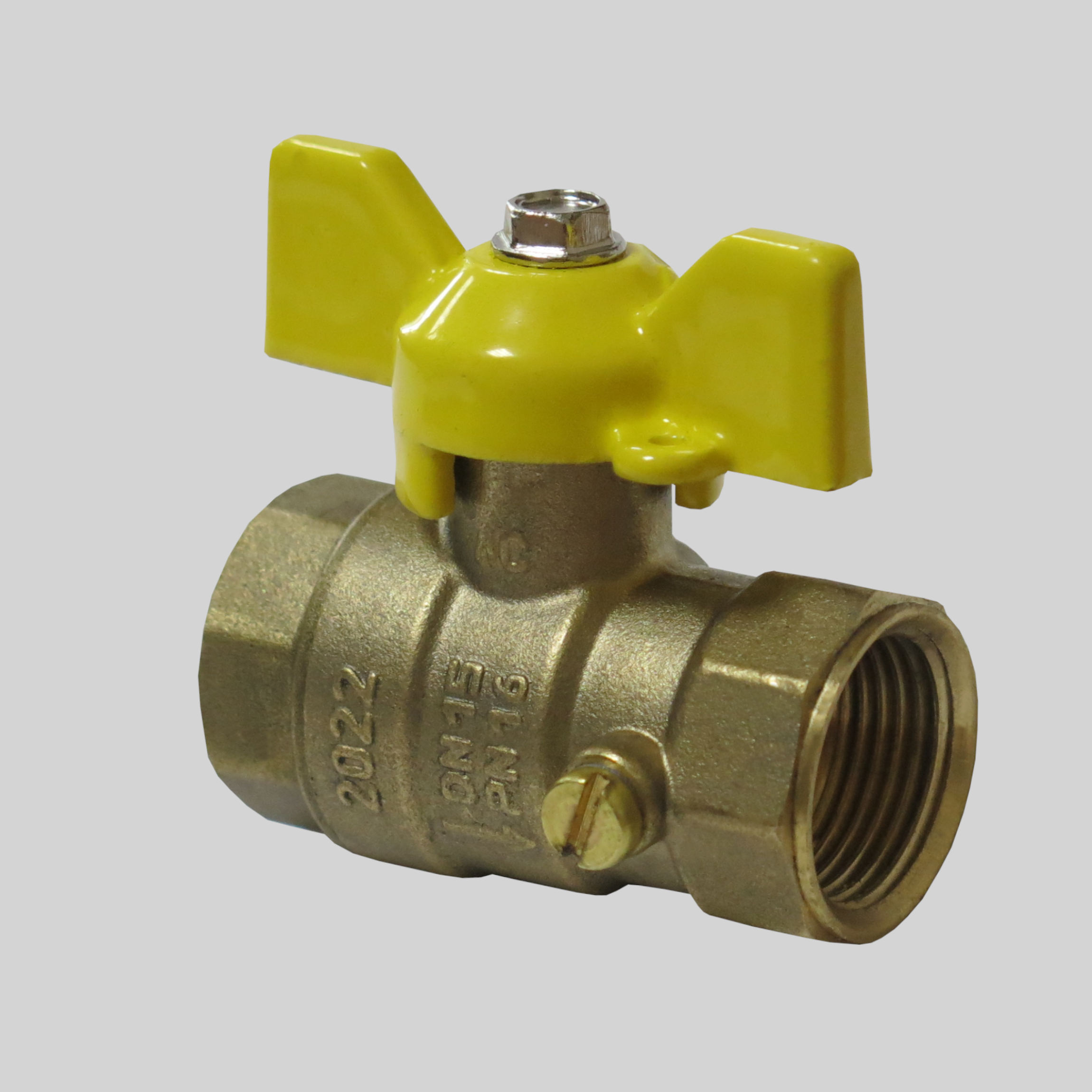 Кран шаровой бабочка 15 (1/2") Ру-16 для манометра G1/2"/М20Х1,5 LD Pride