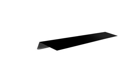 Планка карнизная пластизол RAL 9005 чёрная, (20*45*15*10 мм), Длина 2 м. (1уп/10шт)