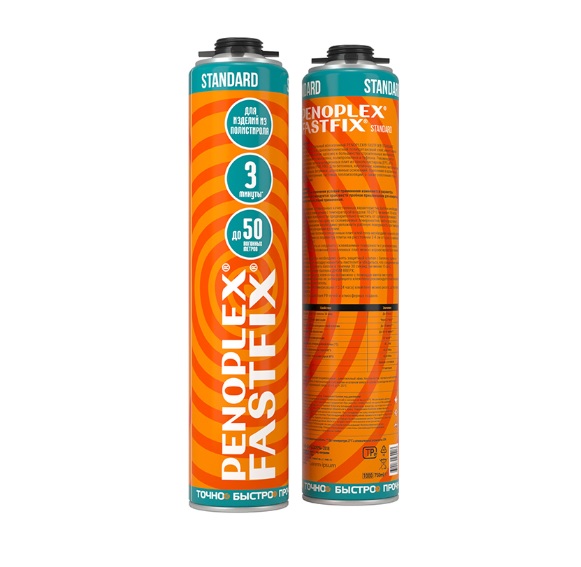 Клей-пена однокомпонентная в аэрозольной упаковке (700мл) ТМ PENOPLEX FASTFIX STANDART (1/12шт)