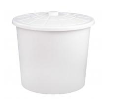 Бак универсальный 75л, с крышкой, белый