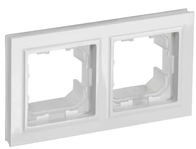 Рамка 2-м IP44 BRITE РУ-2-БрБ-44 бел. IEK BR-M22-44-K01