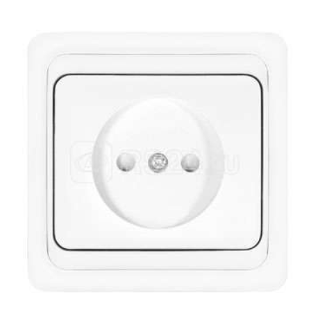 Розетка 1-м СП Валери 16А IP20 без заземл. защ. шторки бел. UNIVersal В0022x