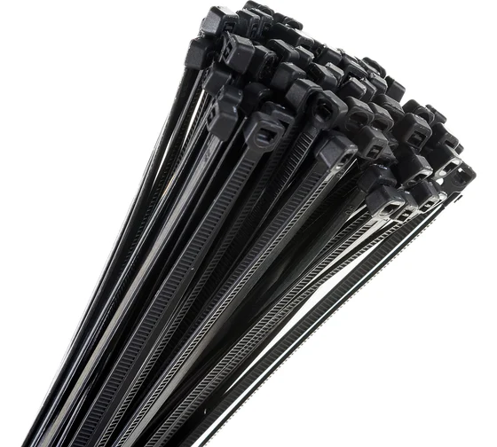 Нейлоновые хомуты для стяжки Милен, чёрные, 4,8*300 мм, 100 шт/50