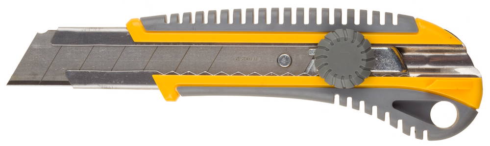 Нож с винтовым фиксатором HERCULES-25, сегмент. лезвия 25 мм, ТМ  STAYER