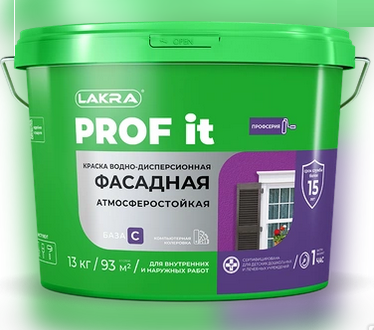 Краска фасадная Лакра PROF IT База С 23кг