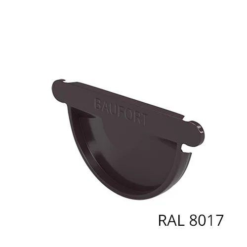 Заглушка желоба универсальная 125*89мм Шоколад RAL 8017 Бауфорт (1/47)