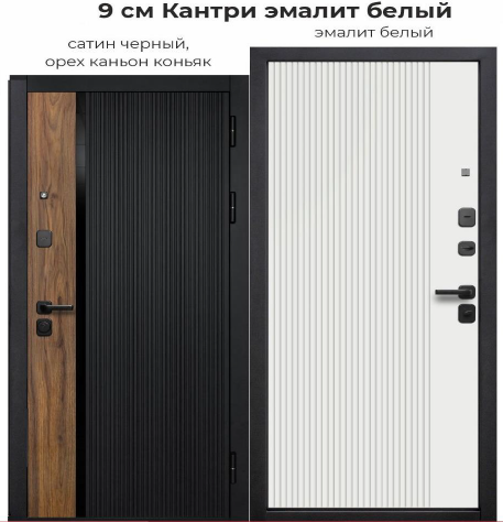 Дверное полотно стальное Кантри 860*2050 правое Эмалит белый