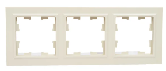 Рамка 3-м BRITE РУ-3-БрКр беж. IEK BR-M32-K10