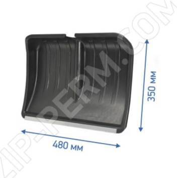 Лопата снеговая пластм. Павлово "ЗИМА № 4" 350х350мм (d-30мм) без черенка, алюм.планка