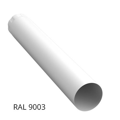 Труба круглая 3м 125*90мм Сигнально белый RAL 9003 TM OSNO (72 шт/уп)