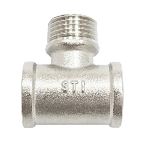 Тройник латунный никелир. 3/4" В-Н-В STI (5)