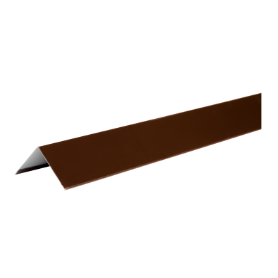 ТЕХНОНИКОЛЬ HAUBERK уголок металлический внешний, полиэстер, RAL 8017 коричневы, 2 метра (1уп/10шт)