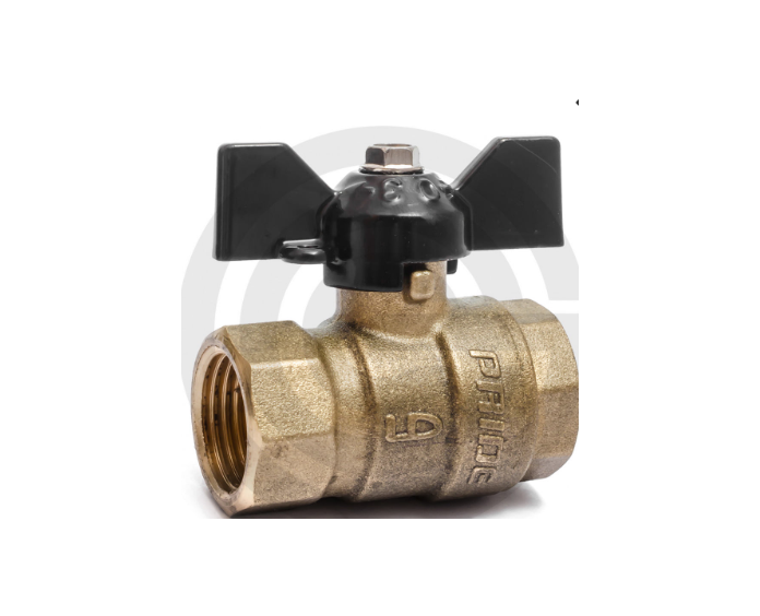 Кран шаровой бабочка 15 (1/2") ВР Ру-16 для манометра G1/2"/М20Х1,5 LD Pride