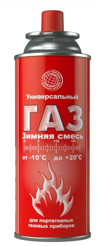 Газ. баллон "СИБИАР" для портативных приборов цанговый ЗИМНЯЯ СМЕСЬ 220гр (-10°С +20°С)