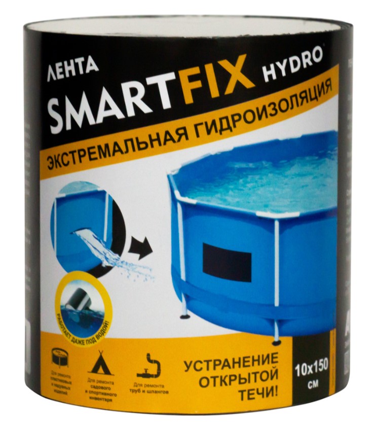 Лента гидроизоляционная W-con SmartFix HYDRO 10*150см, черная