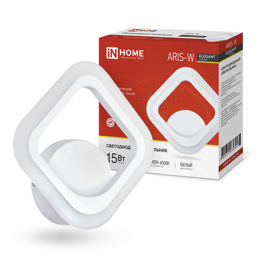 Светильник светодиодный бра ELEGANT ARIS-15W 15Вт 3000-4000-6500К 1050Лм IP40 STEP COLOR белый InHome