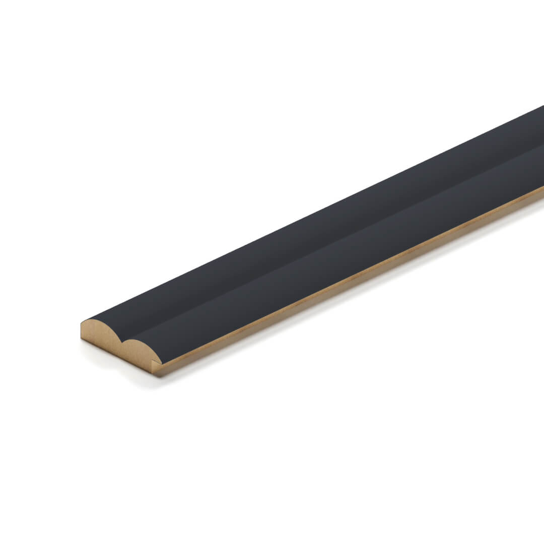 Профиль Старт-Финиш МДФ 2700*55*16 Wave (Вейв) Делюкс Black Lead (Блэк Лид) ТМ STELLA (1/4шт)