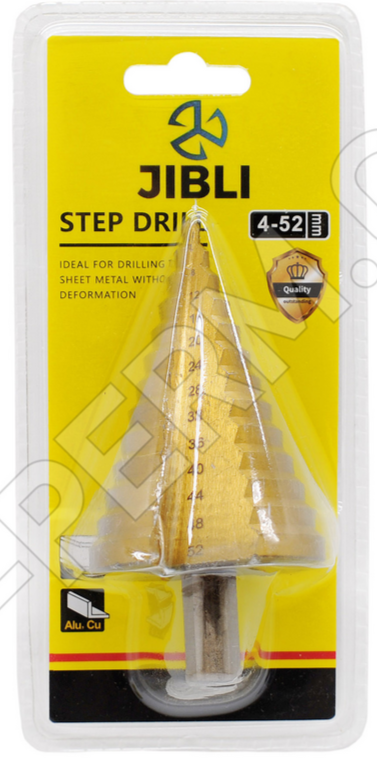 Сверло ступенчатое по металлу  4-52мм 13 ступеней HSS Josili шестигранный хвостовик