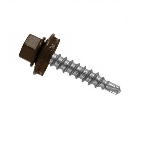 Саморез кровельный 5,5*19 Шоколад RAL 8017 (250шт) KV