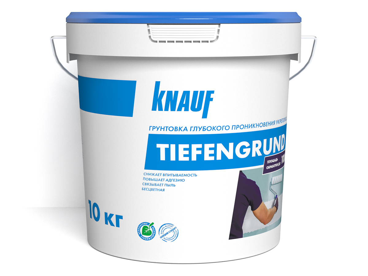 Грунтовка укрепляющая Тифенгрунд F 10 кг ТМ Knauf (1/33)