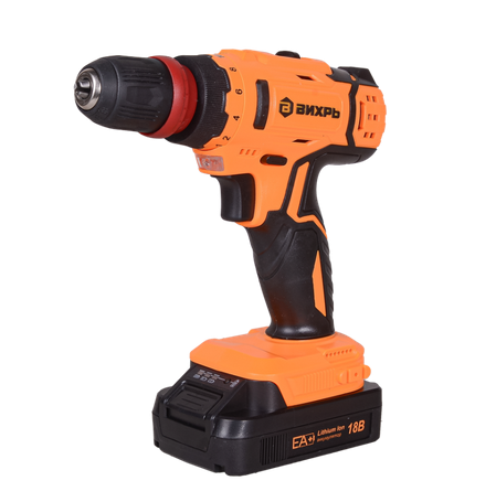 Дрель-шуруповерт аккумуляторная ДА-18Л-2КC (2,0 А/ч) (съёмный патрон) ЕА+ Вихрь